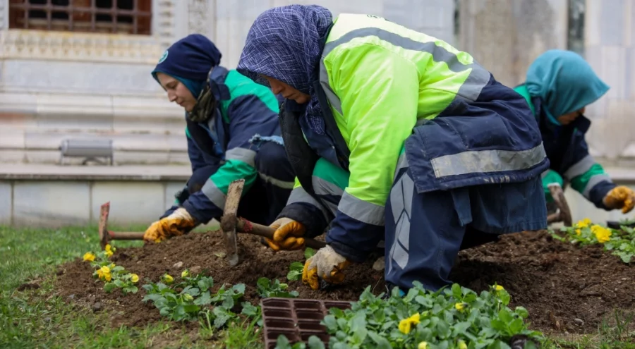 Bursa kışın da çiçek bahçesine dönüşüyor