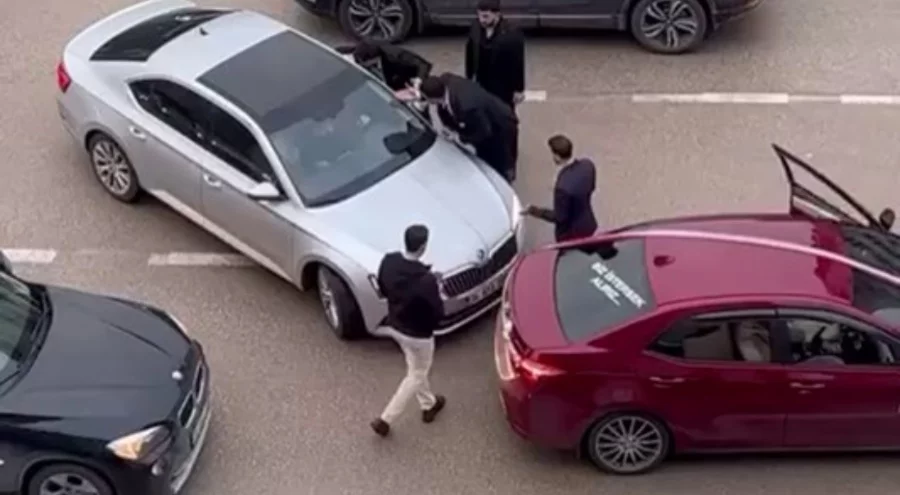 Bursa'da düğün konvoyunda gerginlik