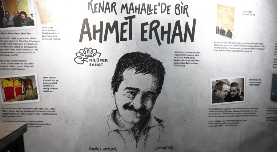 Şair Ahmet Erhan, doğum gününde Nilüfer'de özel bir sergiyle anıldı