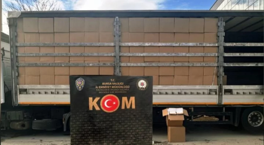 Bursa'da 10,5 milyon kaçak makaron ele geçirildi