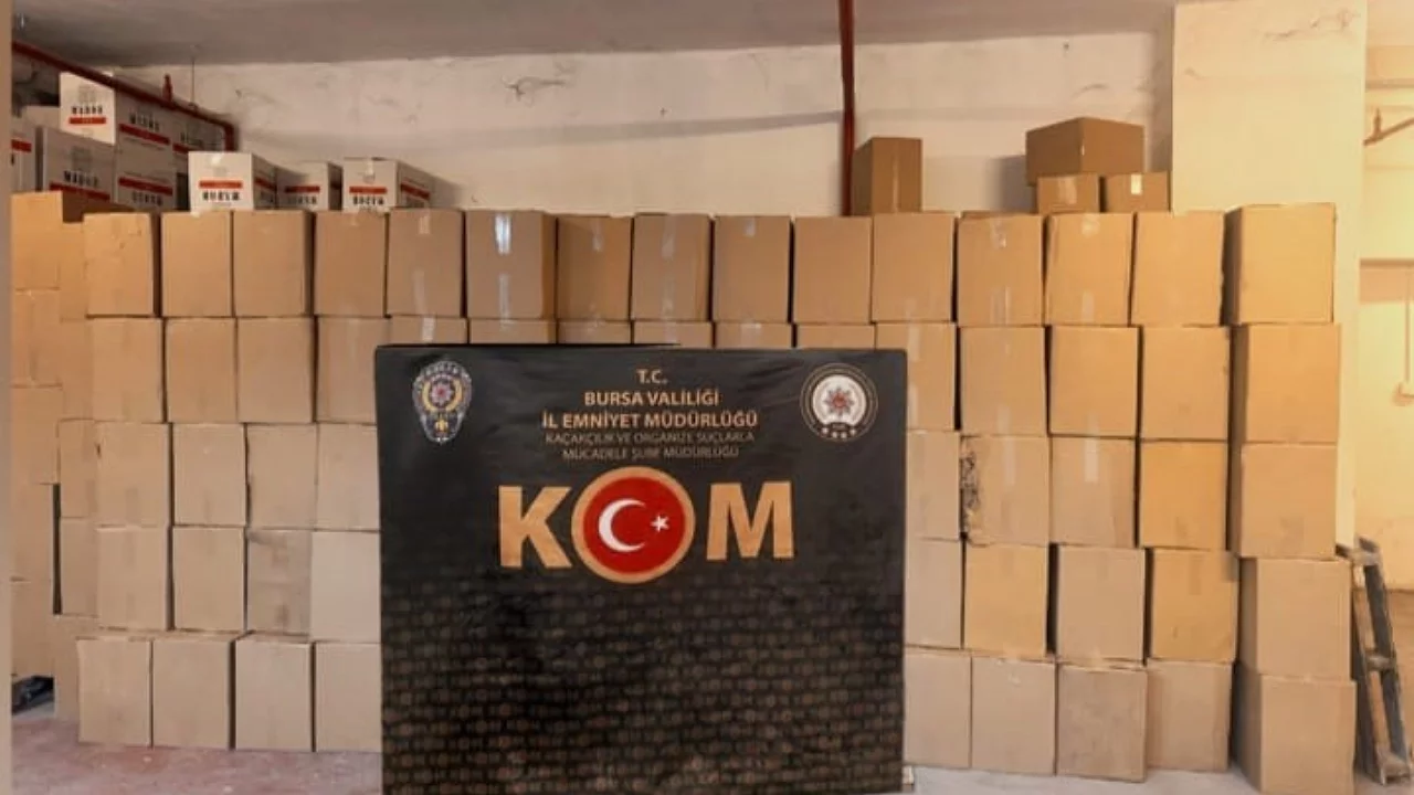 Bursa'da 3 Milyon Kaçak Makaron Ele Geçirildi