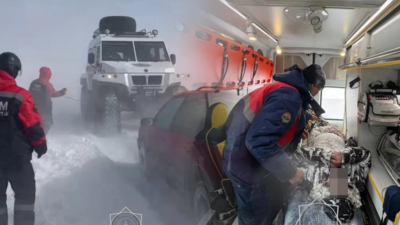 Kazakistan'da Kar Fırtınası Felç Etti: Zincirleme Kazada 1 Öldü