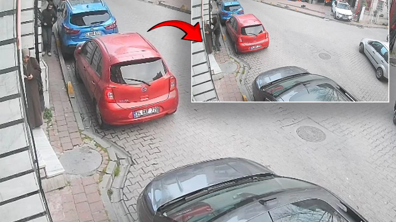 Kapkaç anı güvenlik kamerasına yansıdı