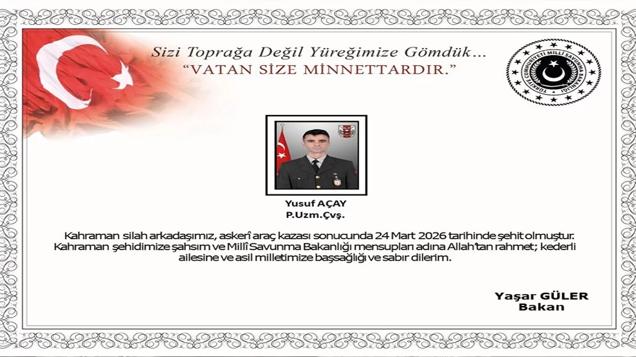 MSB duyurdu: Ağrı'daki kazada 1 asker şehit oldu