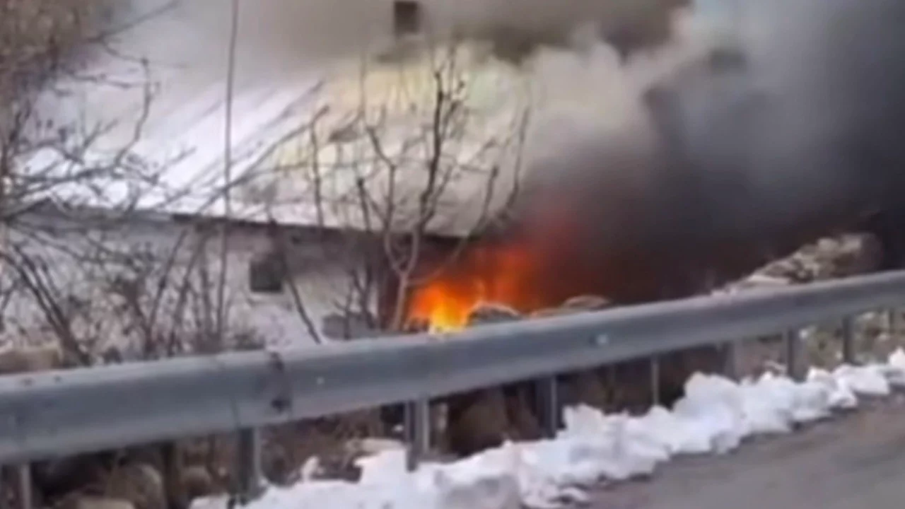 Bursa'da bağ evi alevlere teslim oldu