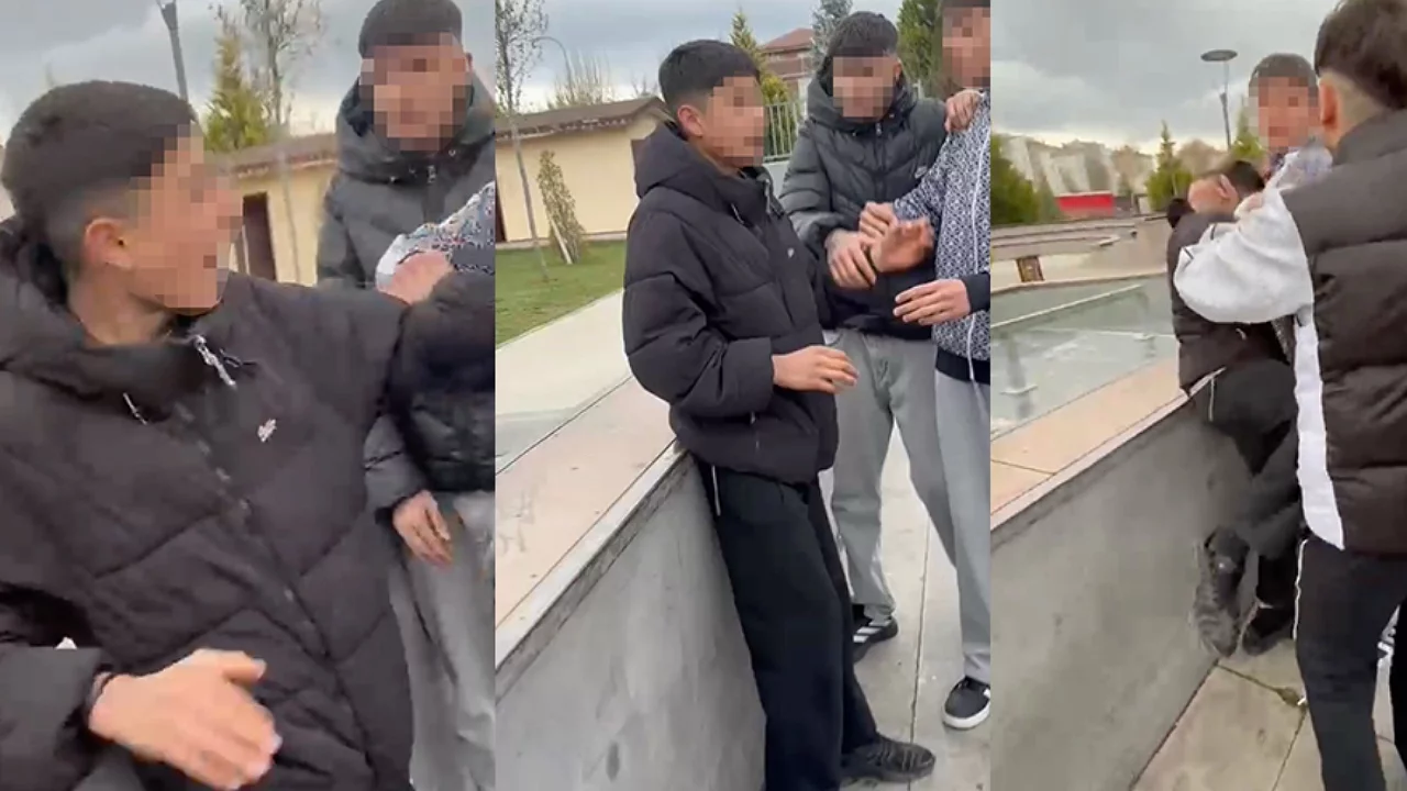 Akran zorbalığı kamerada: Çocuğa darp, görüntüler sosyal medyada
