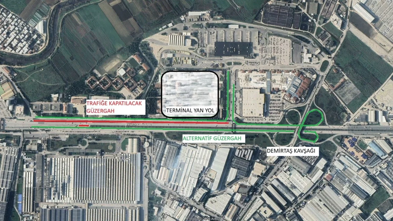 Bursa'da kritik yol kapatılıyor: Terminal yolu 3 gün trafiğe kapalı