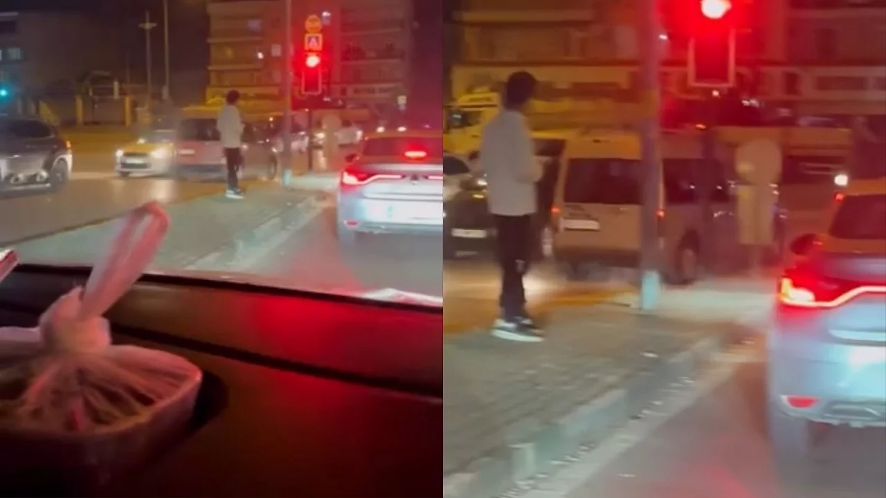 Bursa'da ters şeritte tehlikeli yolculuk kamerada