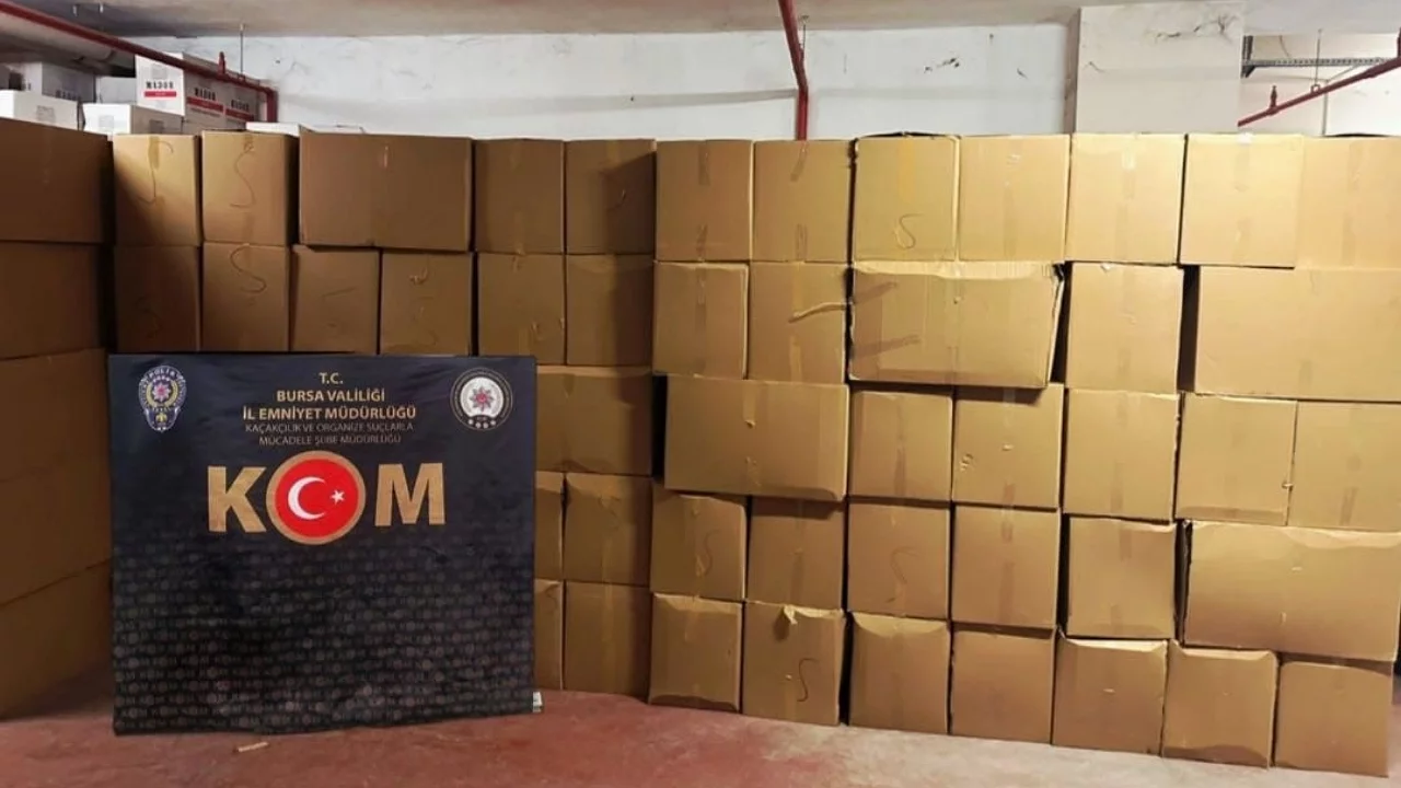 Bursa'da 3 milyondan fazla kaçak makaron ele geçirildi