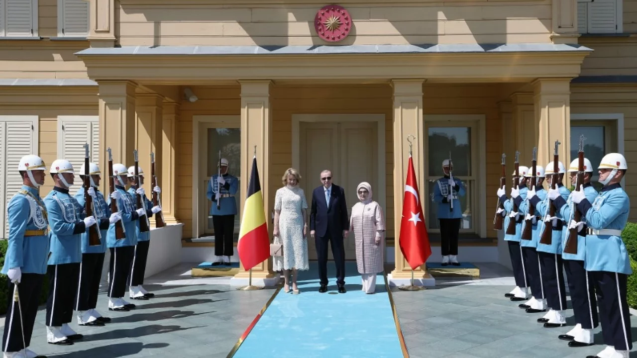 Recep Tayyip Erdoğan, Belçika Kraliçesi Mathilde'i kabul etti
