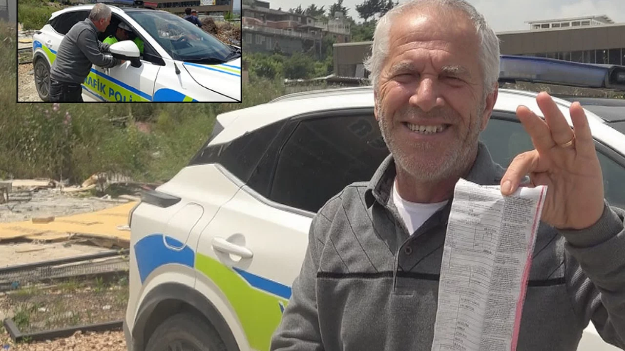Hız cezası alan sürücüden polis ekiplerine teşekkür