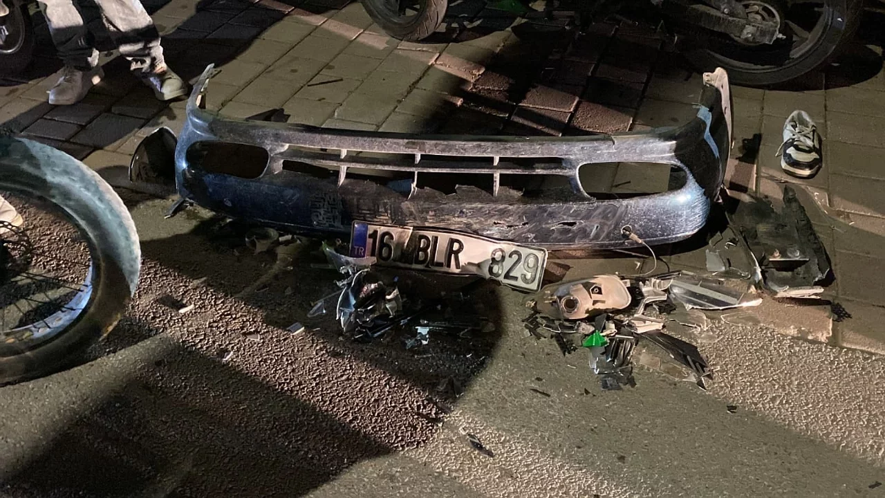 Bursa'da alkollü sürücü kazanın ardından kaçtı: 17 yaşındaki motosikletli ağır yaralandı