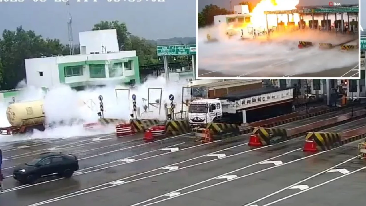 LPG yüklü tanker gişelerde alev aldı: 4 kişi hayatını kaybetti