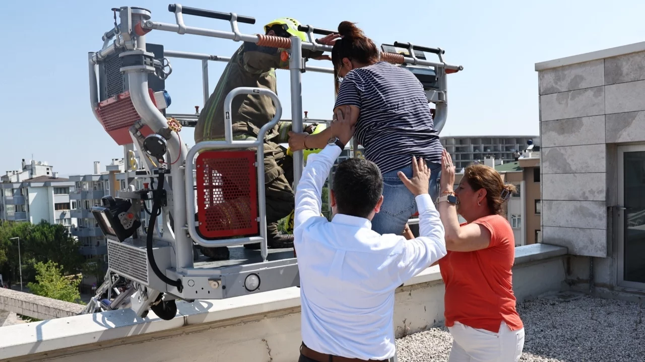 Nilüfer'de deprem ve yangın tatbikatı
