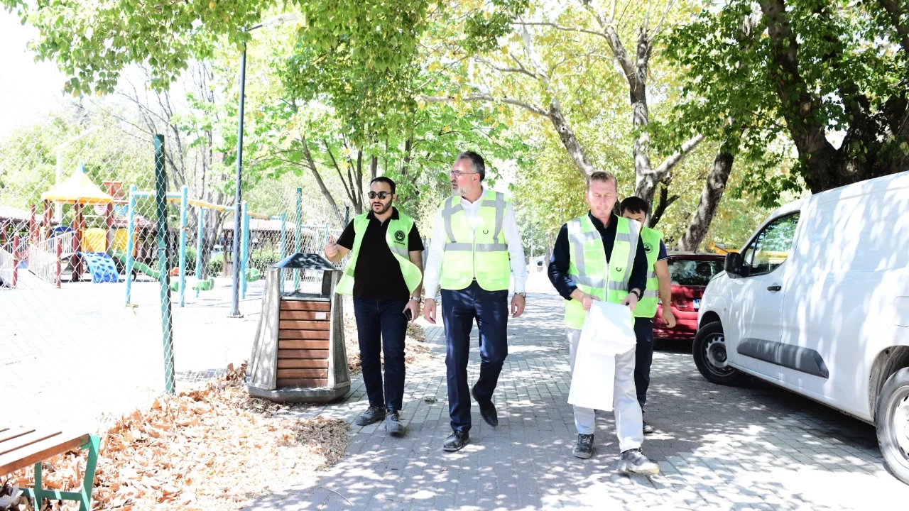 Başkan Erol, Kestel'in Kalbi Aile Parkı'ndaki Çalışmaları İnceledi