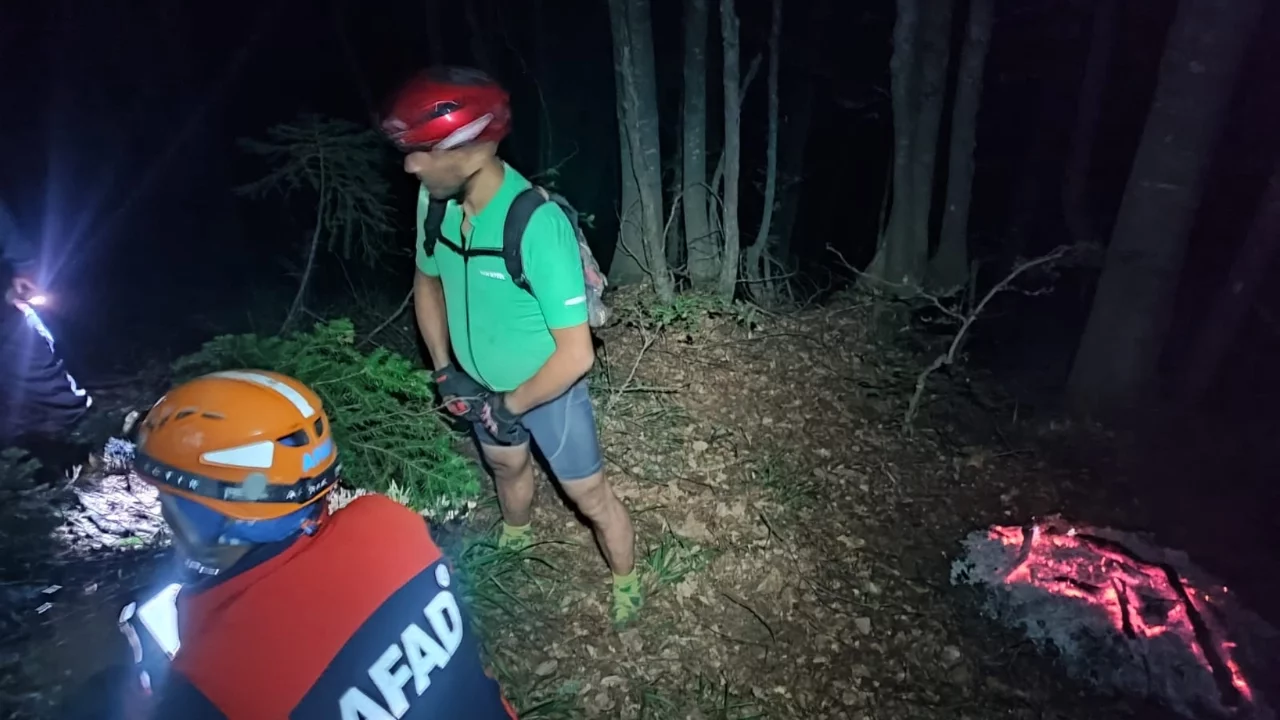 Bursa'da tansiyonu yükselen bisikletli dron destekli aramayla bulundu