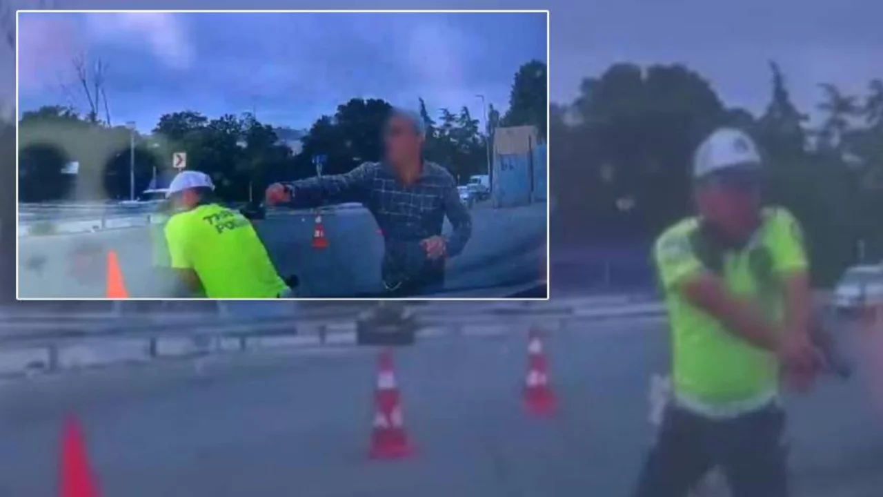 Denetim yapan polise bıçaklı saldırı!
