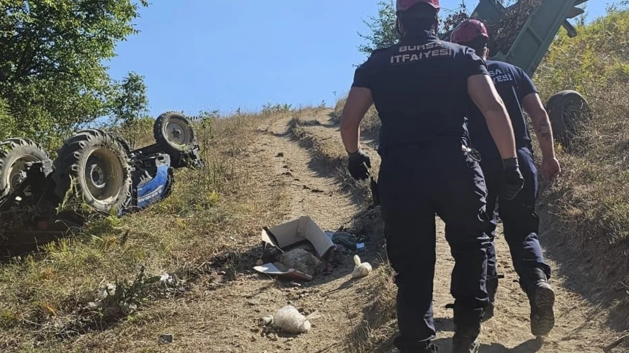 Bursa'da traktör devrildi: 15 yaşındaki sürücü hayatını kaybetti
