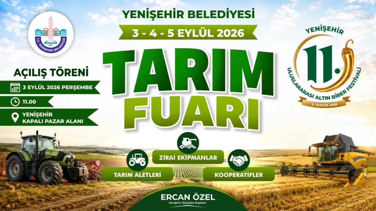 Yenişehir'de Tarım Fuarı İçin Başvurular Başladı