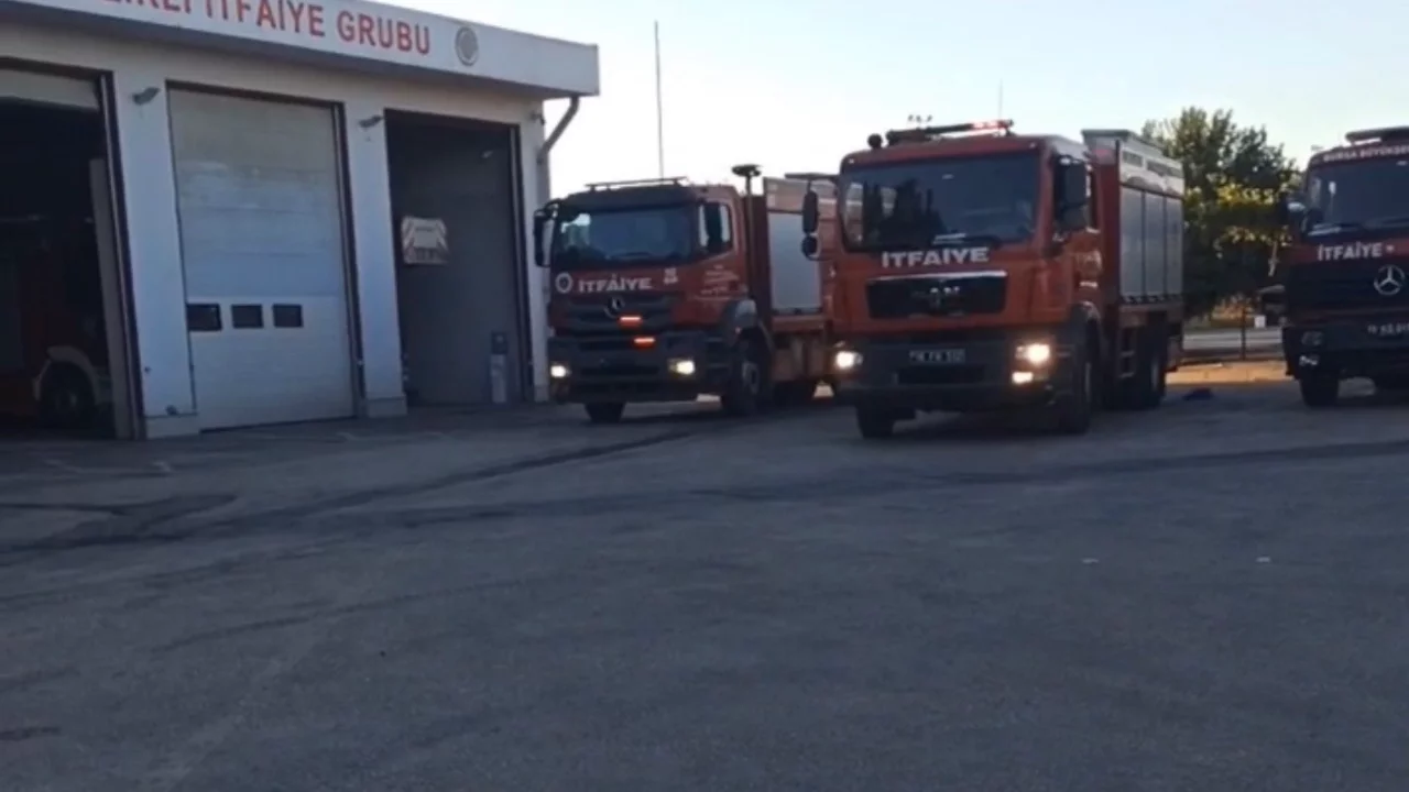 Bursa'dan Kumluca'daki yangına itfaiye desteği