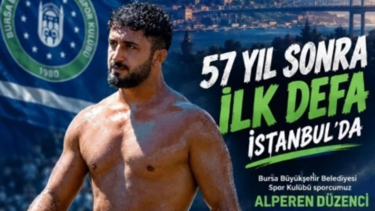 Büyükşehir güreşçisi tarihi er meydanında