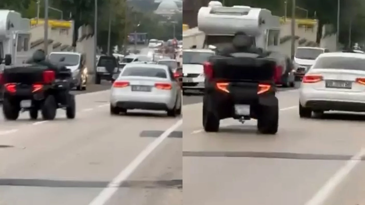 Bursa'da ATV ile tehlikeli sürüş: Drift ve makas attı