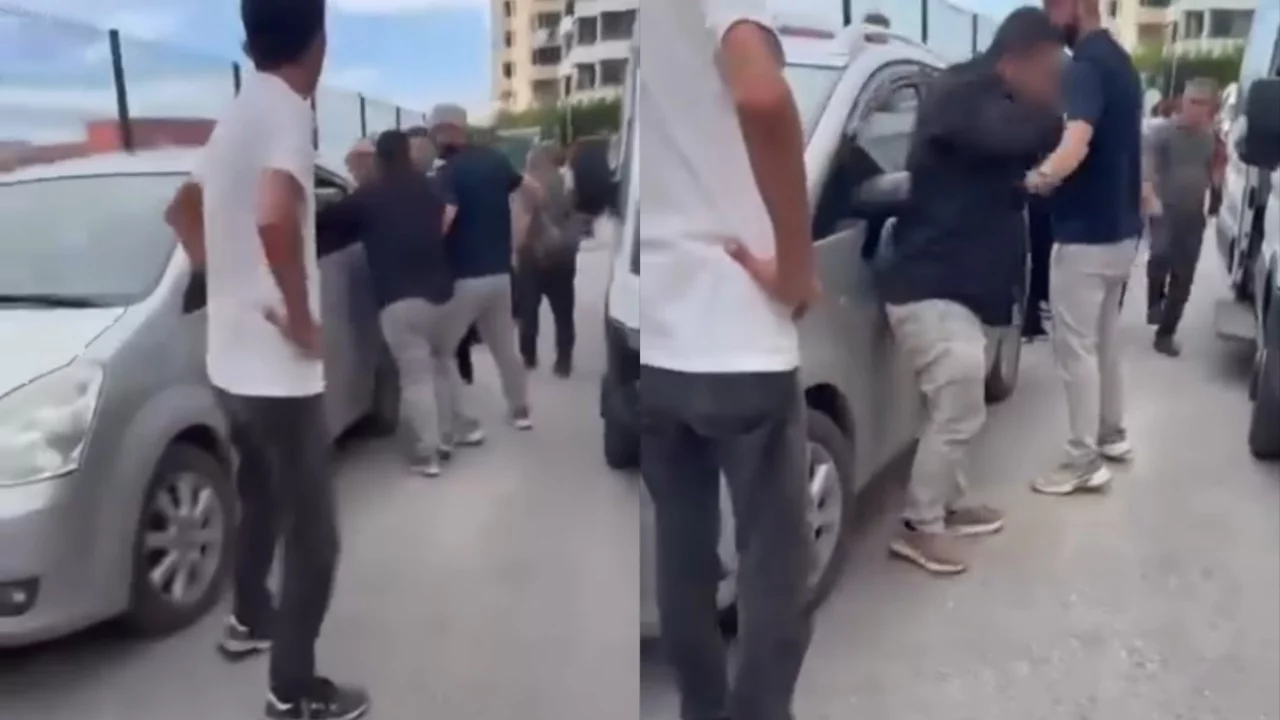 Bursa'da öğrencilerin gözü önünde servis şoförü kavgası
