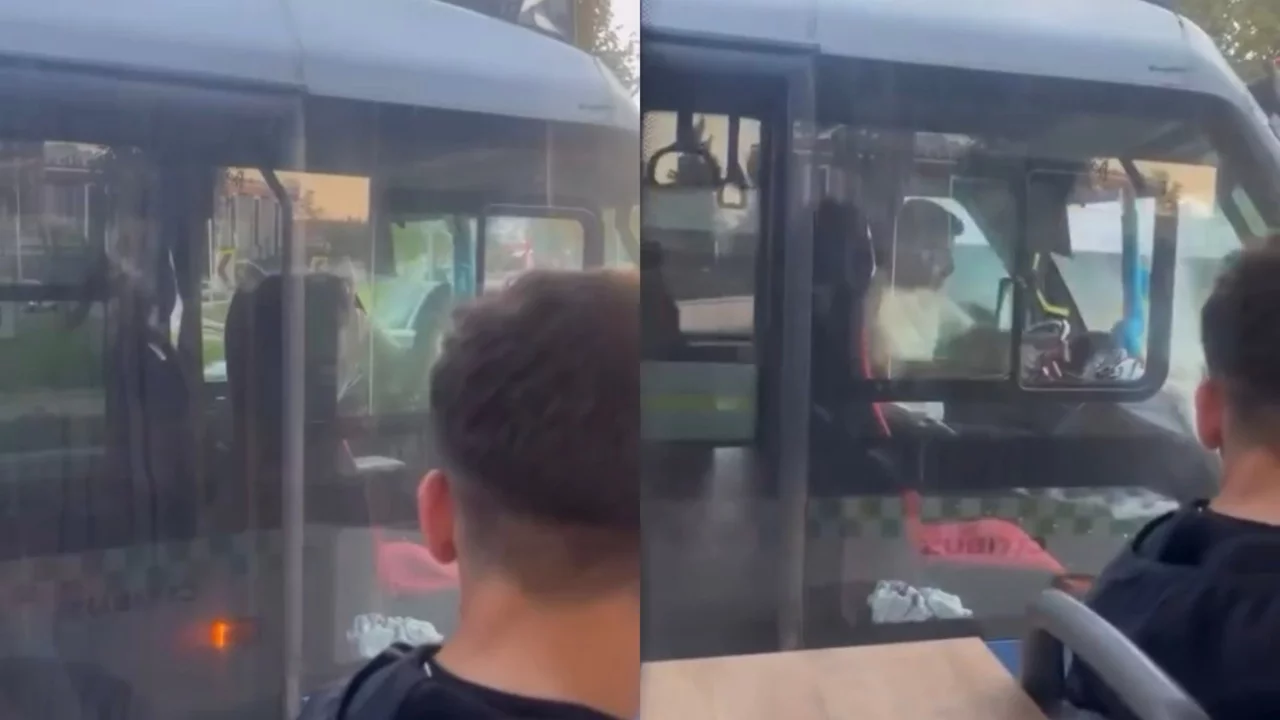Bursa'da halk otobüsü ile minibüs şoförü arasında yol verme tartışması!