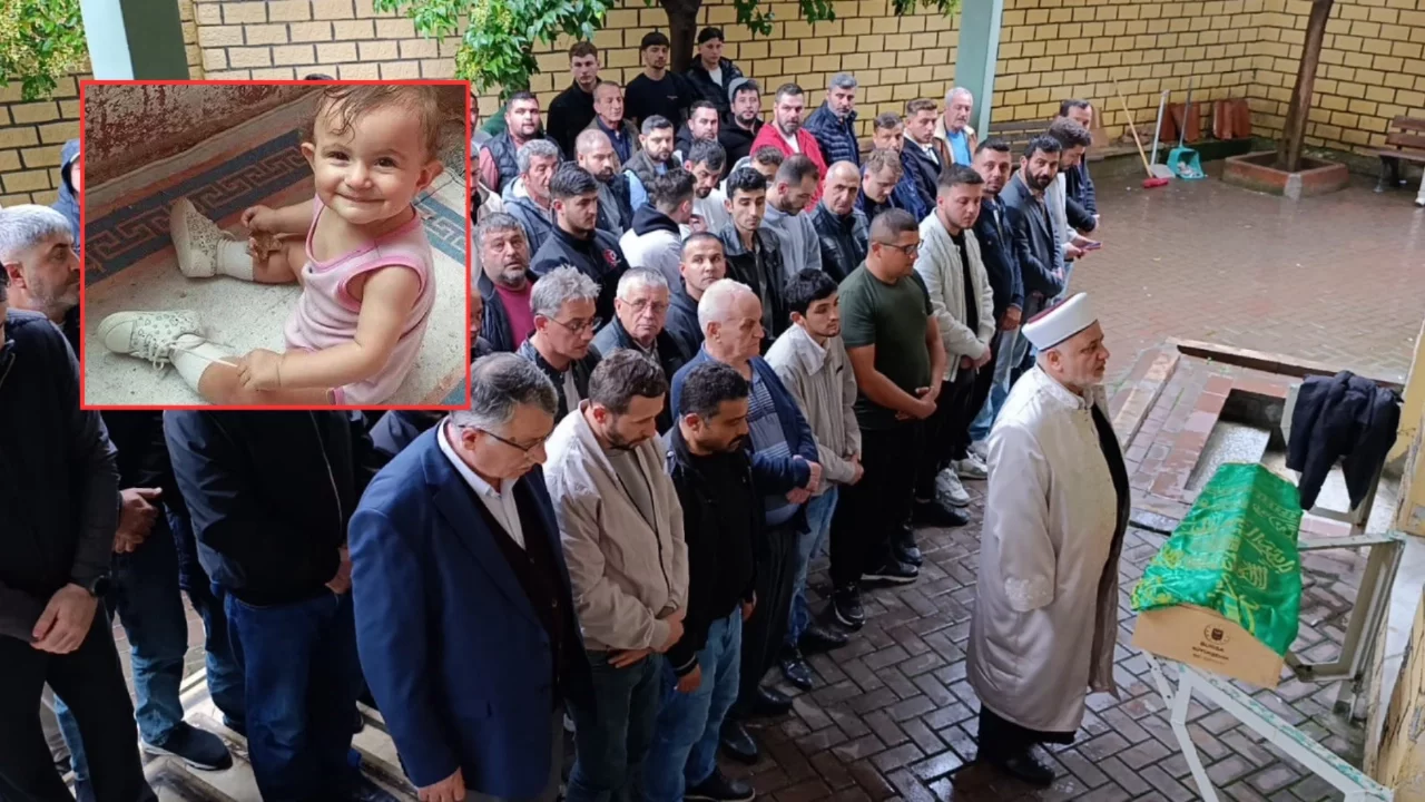 Bursa'da otomobilin çarptığı 2 yaşındaki Melis son yolculuğuna uğurlandı