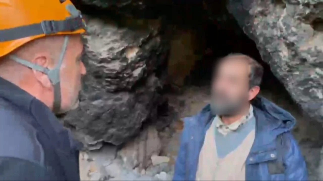 Bursa'da yaşlı adam mağaraya sığındı! Sporcuların ikna çabası sonuçsuz kaldı